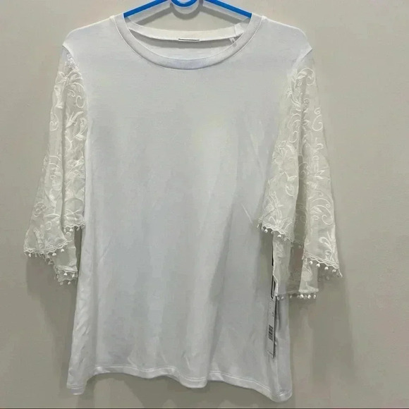 Elie Tahari Ida Knit Blouse size L - Picture 2 of 9